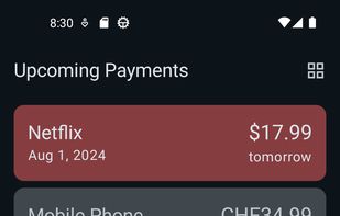 Recurring Expense Tracker screenshot 1