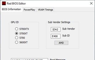Red BIOS Editor - RBE screenshot 1