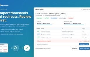 Upload bulk links through CSV and review it before updating.