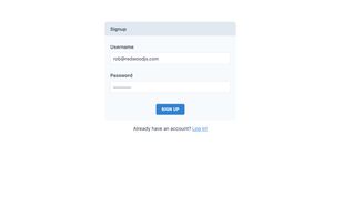 Sample login form