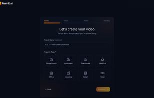 Project creation page.