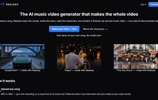 Upload a song and Reelody makes the whole music video