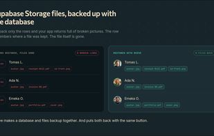User file backups for Supabase