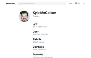 ReferCodes screenshot 1
