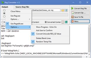 Reg Converter screenshot 1