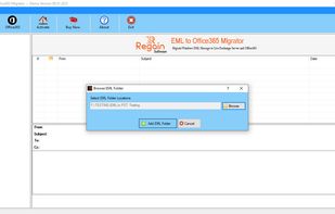 Regain EML to Office 365 Migrator screenshot 1
