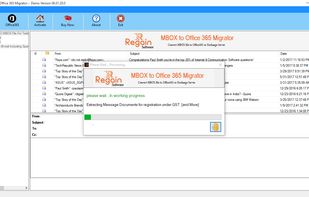 Regain MBOX to Office 365 Migrator screenshot 1