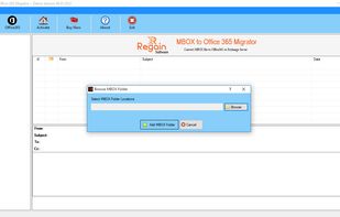 Regain MBOX to Office 365 Migrator screenshot 1