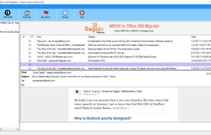 Regain MBOX to Office 365 Migrator screenshot 3