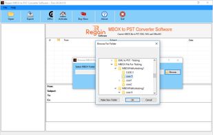 Regain MBOX to PST Converter screenshot 3