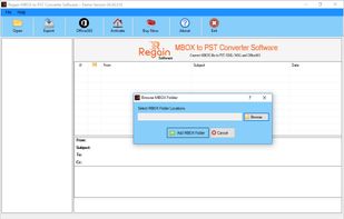 Regain MBOX to PST Converter screenshot 1