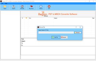 Regain PST to MBOX Converter screenshot 1