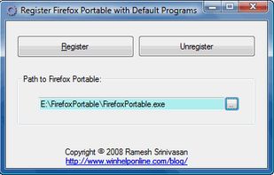 1. Download registerfp.zip and save to Desktop.
2. Unzip the archive and extract the contents to a folder.
3. Double-click the file RegisterFirefoxPortable.exe to run it
4. When you see the User Account Control dialog, click Allow