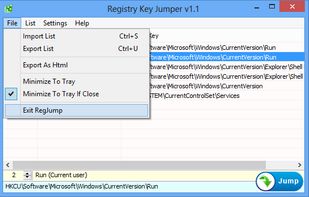 Registry Key Jumper screenshot 2