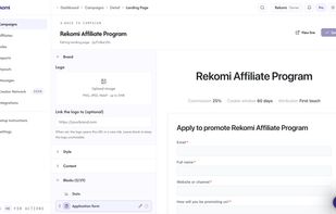 Affiliate program builder