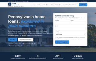 A website Releado built for a mortgage loan officer