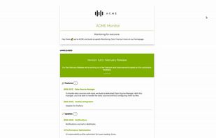 Preview of a product releasenote-page