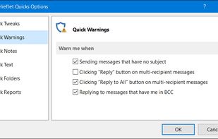 ReliefJet Quick Warnings for Outlook screenshot 1