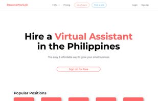 RemoteWork.ph Homepage - Hire a Virtual Assistant in the Philippines
