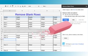 Remove Blank Rows screenshot 1