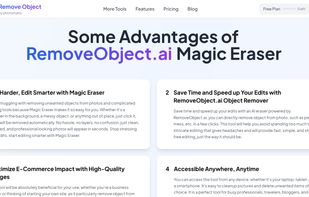 Some Advantages of
RemoveObject.ai Magic Eraser