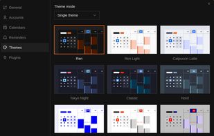 Theme selector