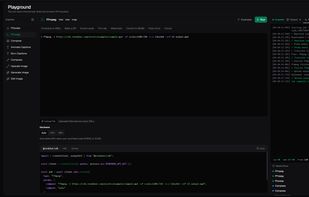 Shows that Rendobar accepts raw FFmpeg commands rather than requiring a proprietary preset or workflow language.