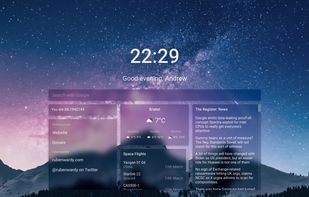 A variety of widgets: The news, weather, and more