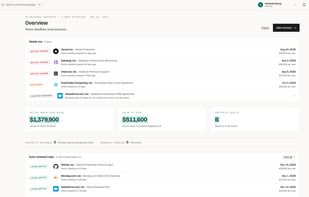 Dashboard / portfolio overview | Every vendor contract at a glance. Auto-renewal traps flagged.