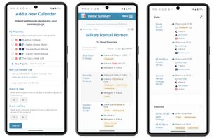 Mobile friendly summary of upcoming rental bookings.