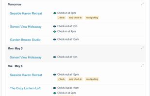 Daily summary of activity.