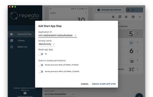 App states and permissions can be defined for each test