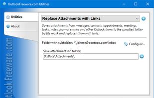 Replace Attachments with Links screenshot 1