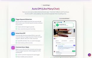 Comment-to-DM Automation — Send personalized DMs when someone comments a chosen keyword.