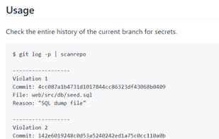 repo-security-scanner screenshot 1