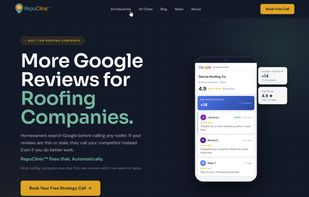 **Industry-Specific Pages**
Every trade category gets a dedicated page with industry-specific messaging and local benchmarks. RepuClinic™ was built specifically for contractors, not adapted from a generic reputation tool.