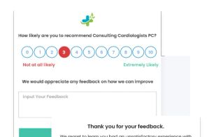 Negative Review Protection/ Service Recovery protection.

Retain unhappy patients by addressing their concerns before they reach public forums.