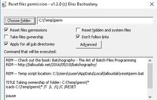 ResetPermission screenshot 1