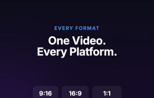 Export in popular vertical, square, and landscape formats.