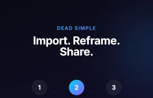 Import footage, record camera movement, and export.
