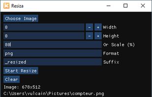 Options of the software