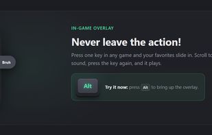 Quick action bar for your favourite sounds in game.