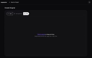 Choose between text-to-speech and speech-to-speech