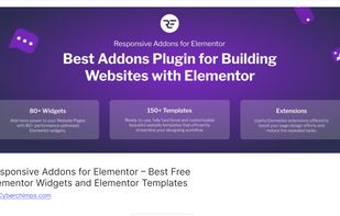 Responsive Addons for Elementor Plugin official WordPress profile page image.