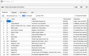 JSON data can be shown in a table-view which allows to export data in CSV format.