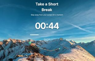 Full screen break overlay