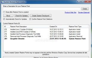 Restore Point Creator screenshot 1