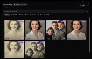 Photo Gallery of previous restored images - Restory.pics - AI Photo restoration app with incredible accuracy in one click!