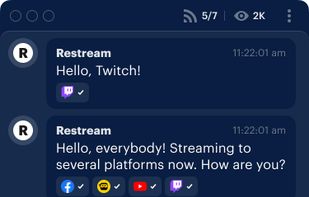 Chat – Communicate with your viewers without limits.
