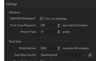 You can customize RestStop to suit your lifestyle.